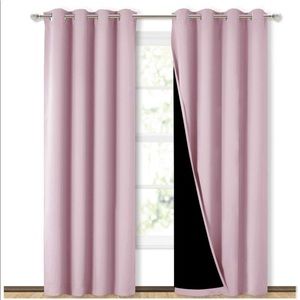 Pink blackout curtains - perfect for nursery! 🎀